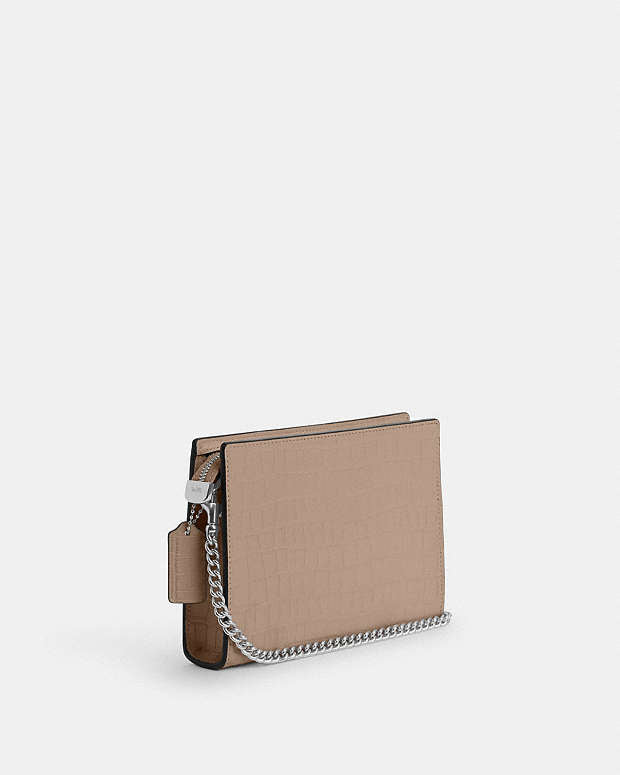 Slim Crossbody Novelty Leather-Silver-Stone Novelty Leather-Silver-Stone