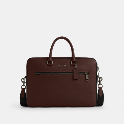 Coach Ethan Slim Brief Gunmetal Maple