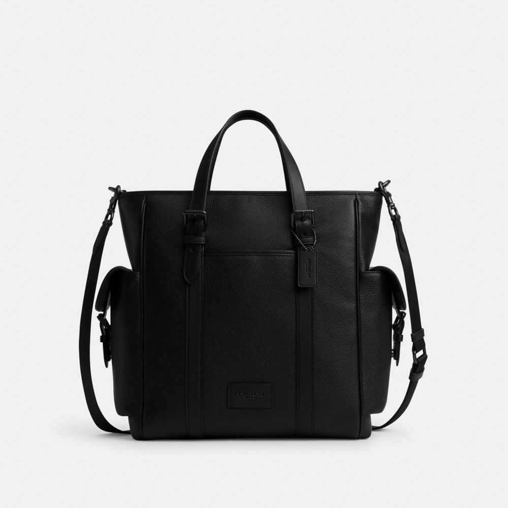 Coach Sprint Tote Black Copper Finish Black Black