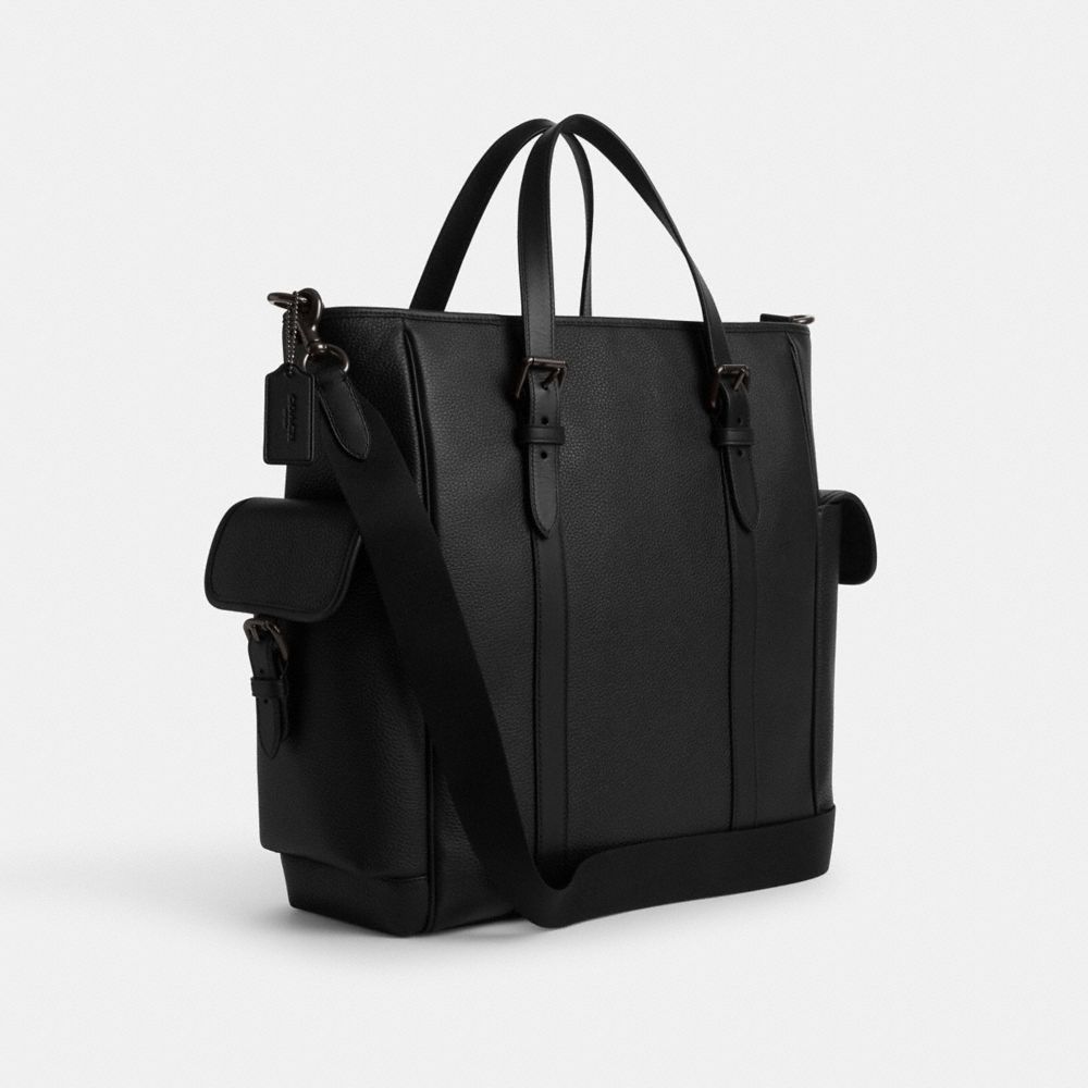 Coach Sprint Tote Black Copper Finish Black Black