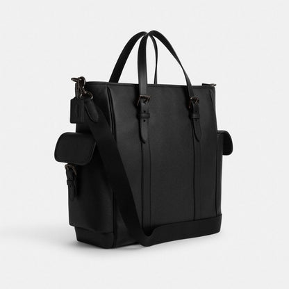 Coach Sprint Tote Black Copper Finish Black Black