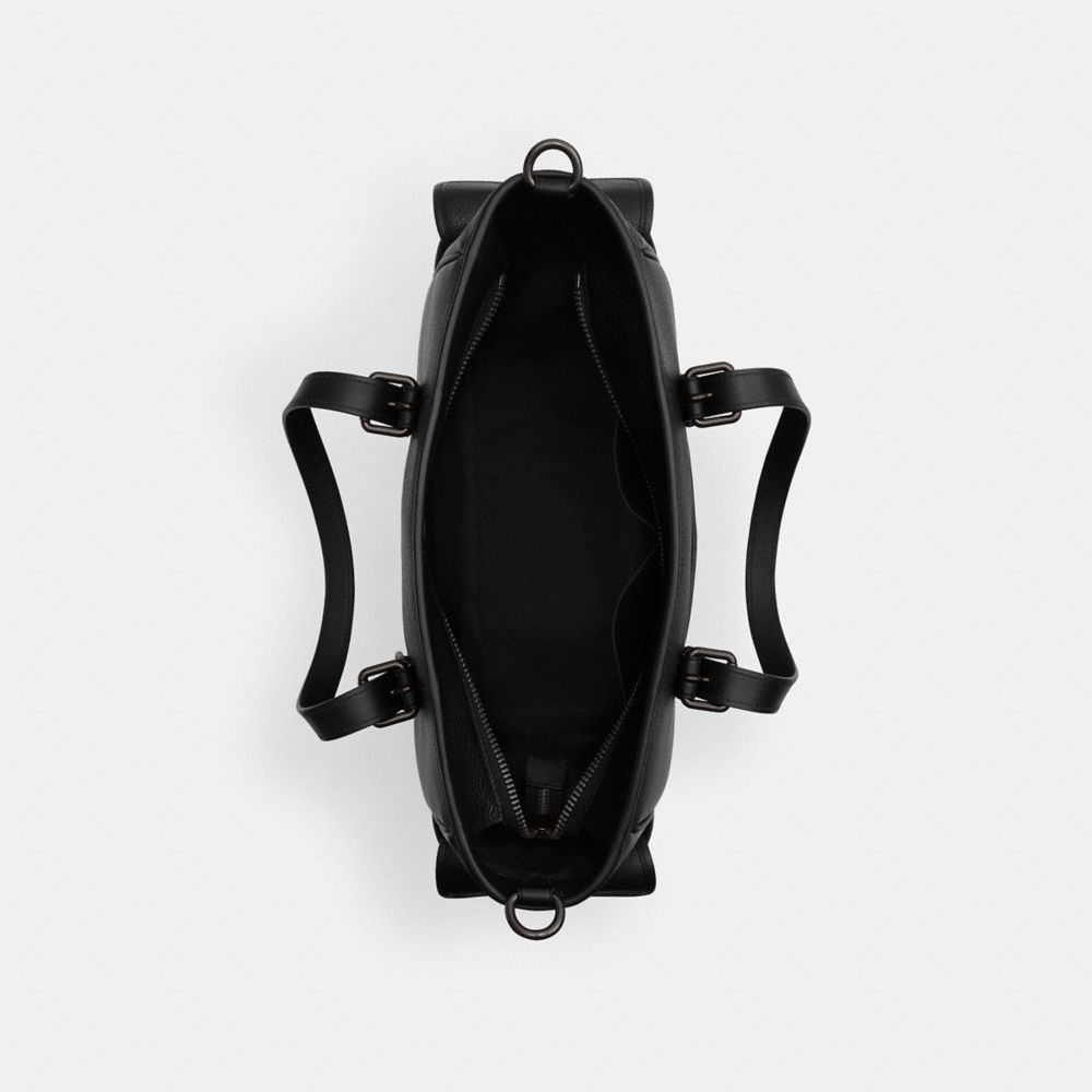 Coach Sprint Tote Black Copper Finish Black Black