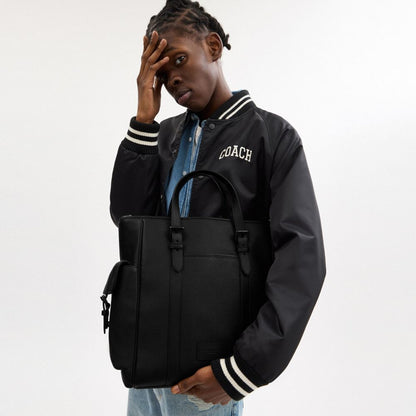 Coach Sprint Tote Black Copper Finish Black Black