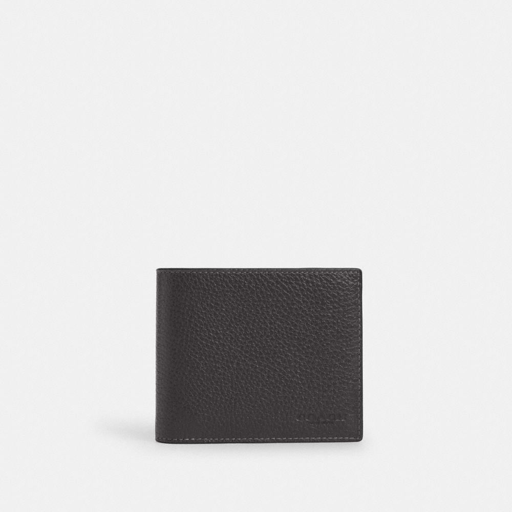 3 In 1 Wallet Pebbled Leather-Graphite Pebbled Leather-Graphite
