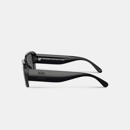 Coach Narrow Rectangle Sunglasses Black
