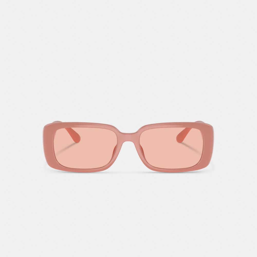 Coach Narrow Rectangle Sunglasses Faded Orange