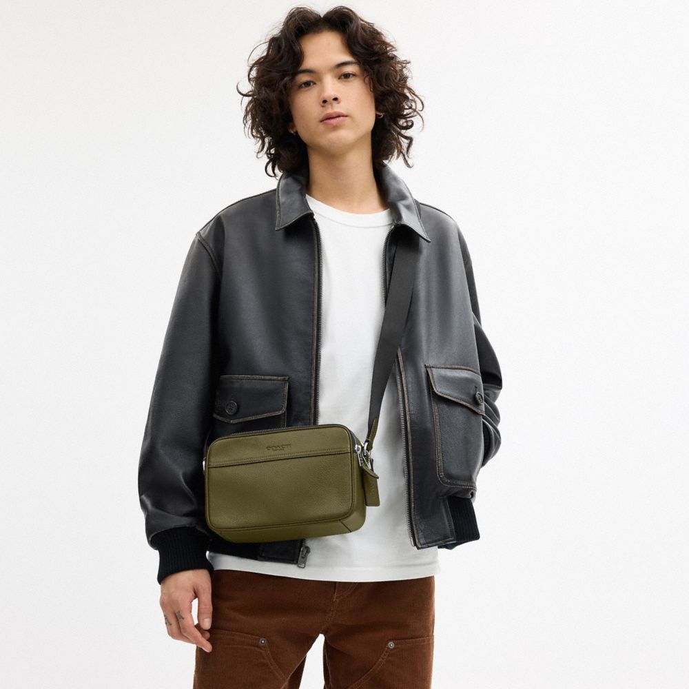 Coach Graham Crossbody Bag Silver Olive