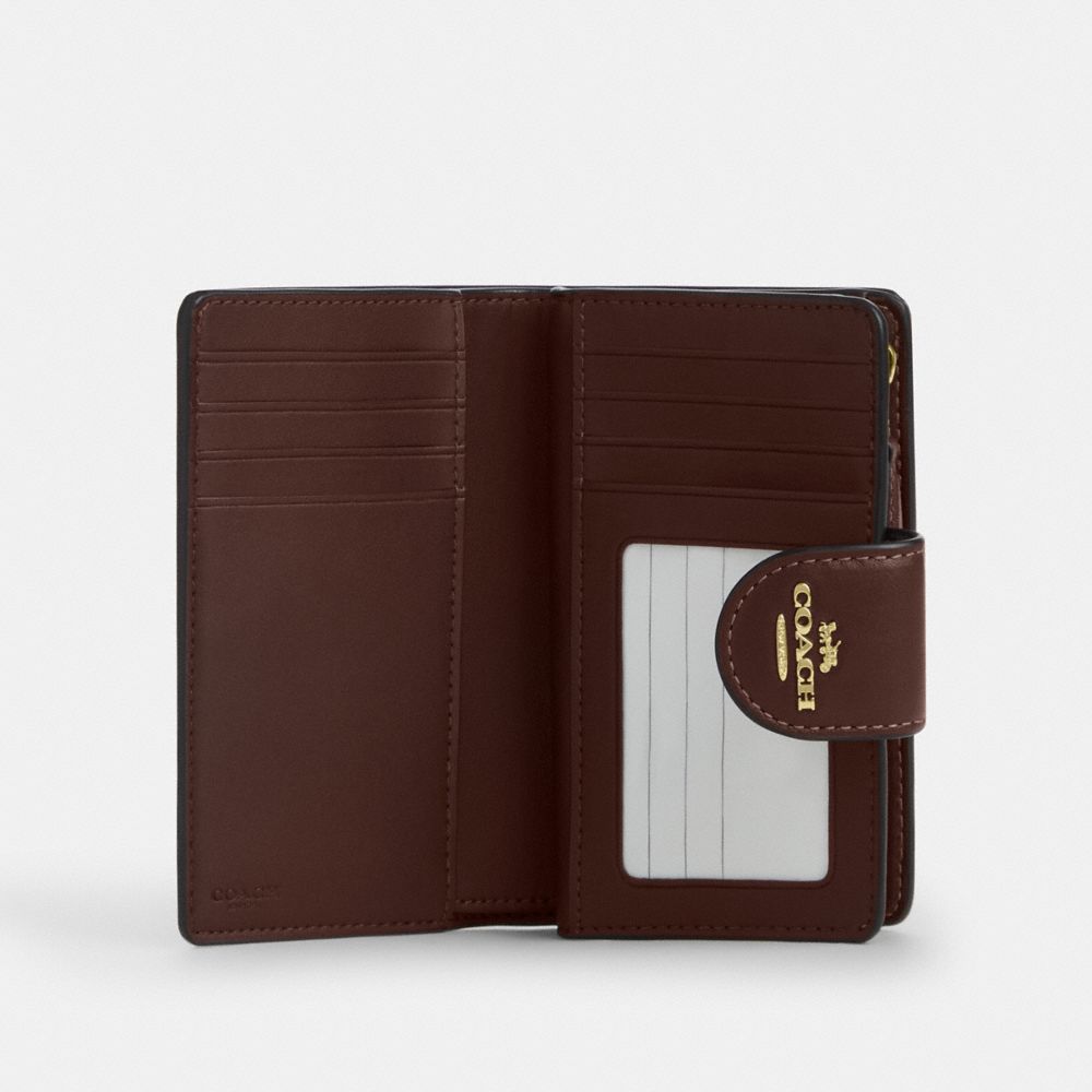Coach Medium Corner Zip Wallet Gold Maple