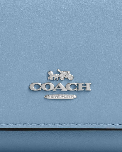 Micro Wallet Smooth Leather-Silver-Pool Smooth Leather-Silver-Pool