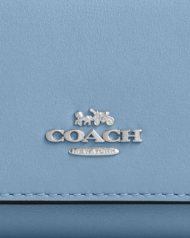 Micro Wallet Smooth Leather-Silver-Pool Smooth Leather-Silver-Pool