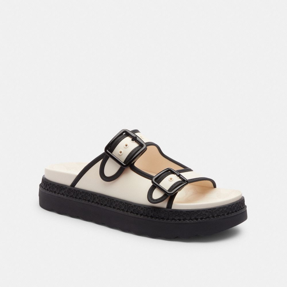 Coach Lainey Sandal Chalk & Black