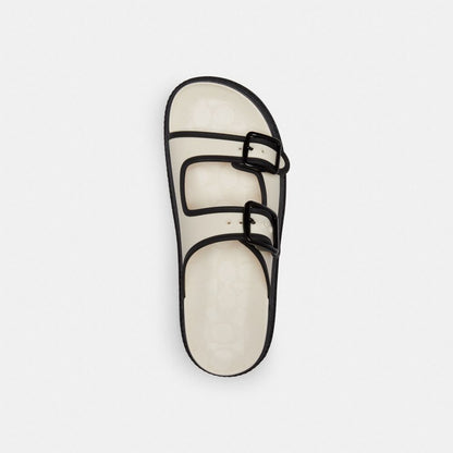 Coach Lainey Sandal Chalk & Black