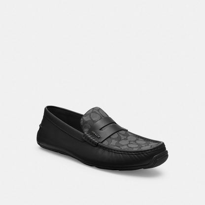 Coach Liam Driver In Signature Jacquard Black