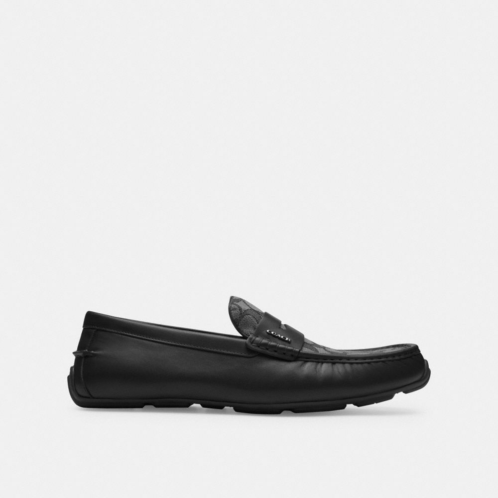 Coach Liam Driver In Signature Jacquard Black