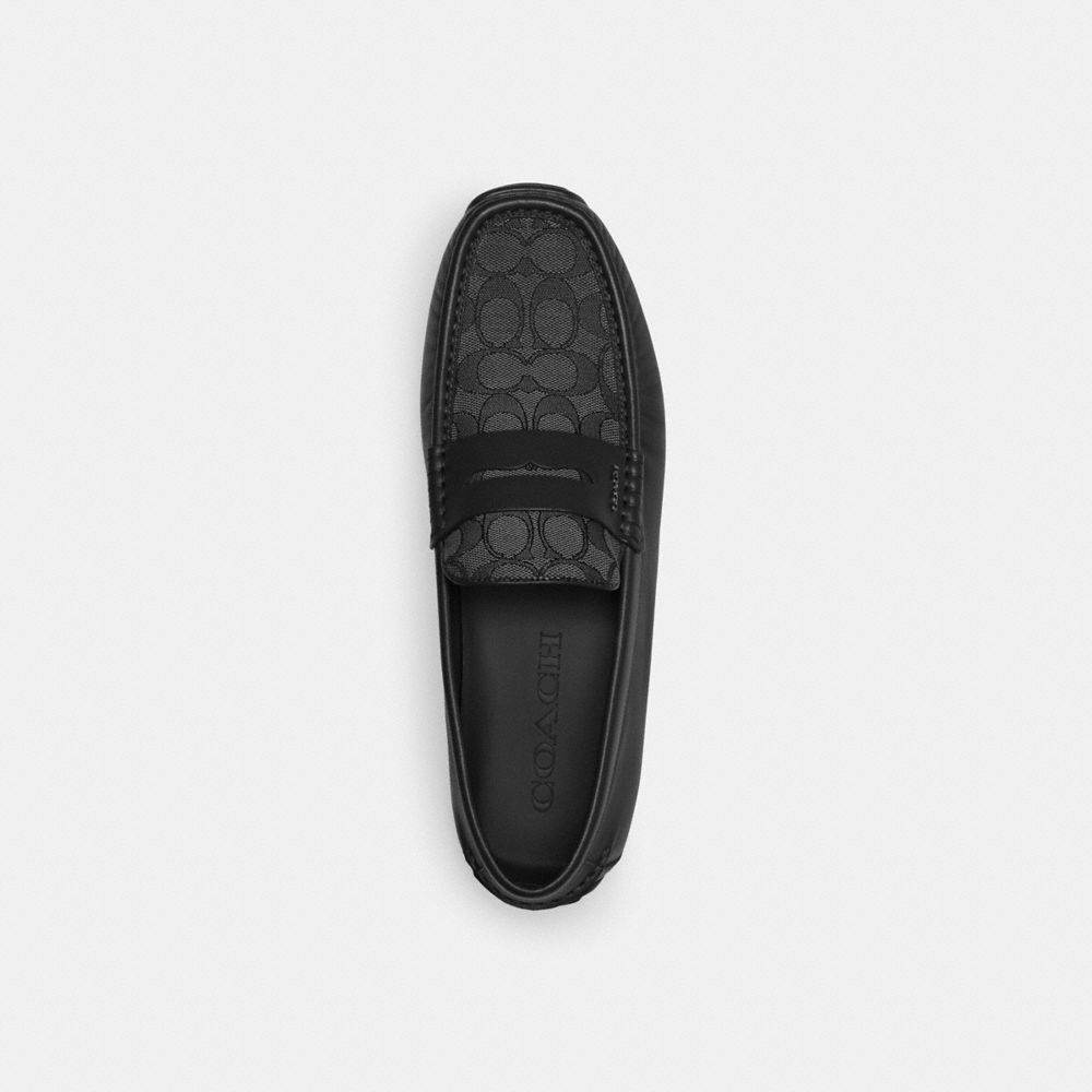 Coach Liam Driver In Signature Jacquard Black