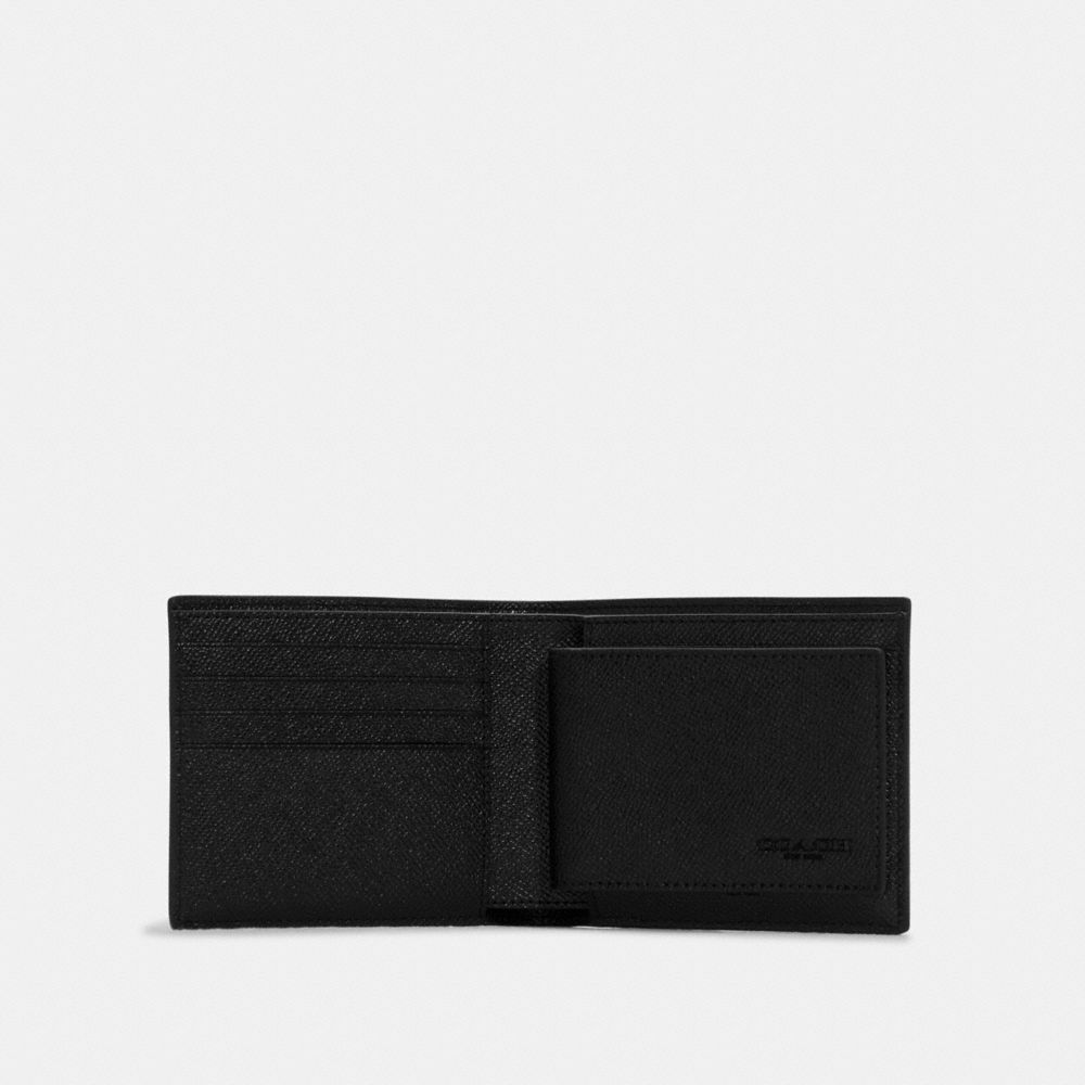 3 In 1 Wallet Crossgrain Leather-Black Crossgrain Leather-Black