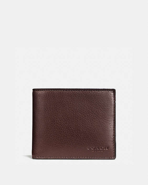 3 In 1 Wallet Smooth Leather-Mahogany Brown Smooth Leather-Mahogany Brown
