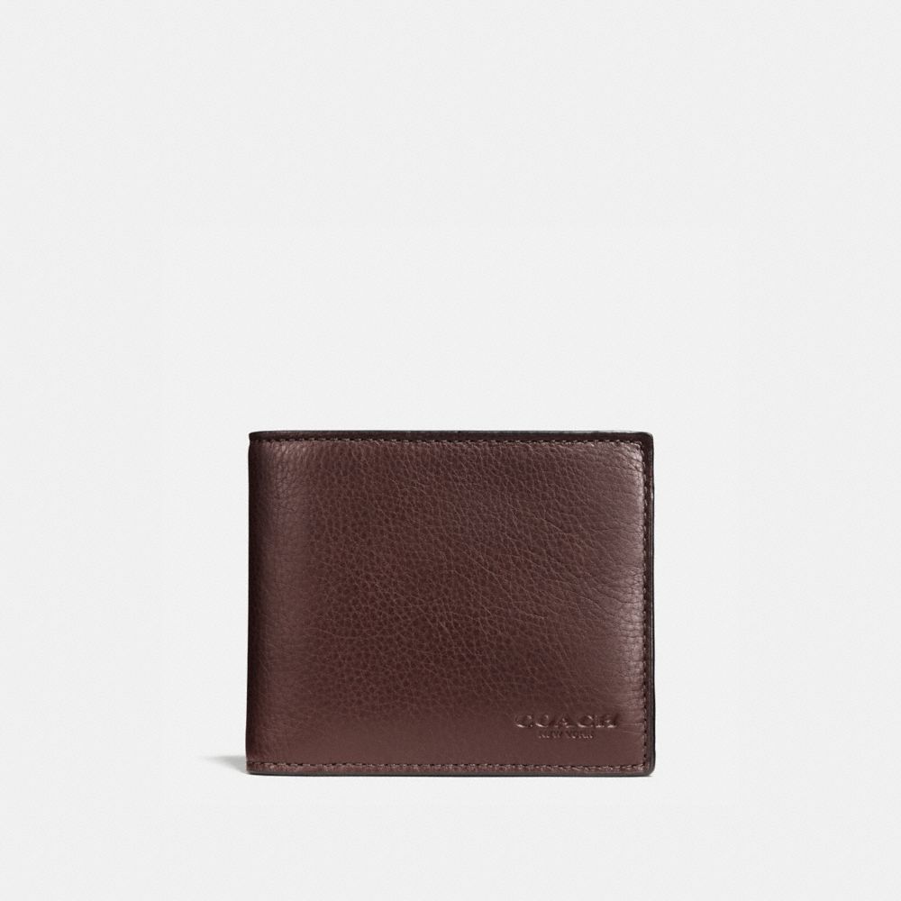 3 In 1 Wallet Smooth Leather-Mahogany Brown Smooth Leather-Mahogany Brown