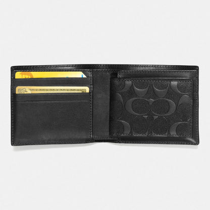 3 In 1 Wallet In Signature Leather Smooth Leather-Black Smooth Leather-Black