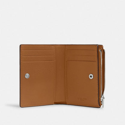 Coach Bifold Wallet Silver Light Saddle