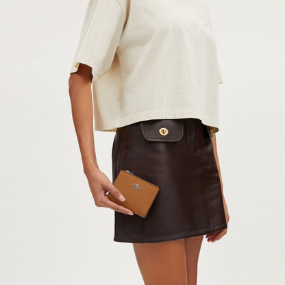 Coach Bifold Wallet Silver Light Saddle