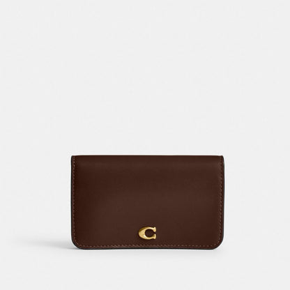 Coach Essential Slim Card Case Brass Maple