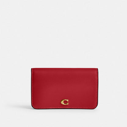Coach Essential Slim Card Case Brass/Poppy