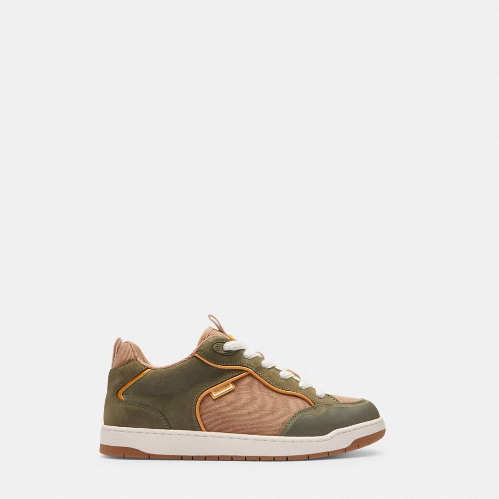 Coach C203 Sneaker In Signature Canvas Army Green