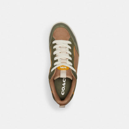 Coach C203 Sneaker In Signature Canvas Army Green