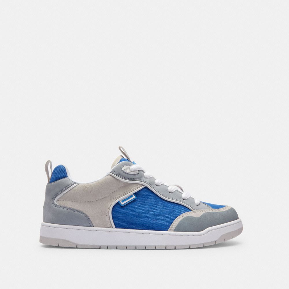 Coach C203 Sneaker In Signature Canvas Blueberry