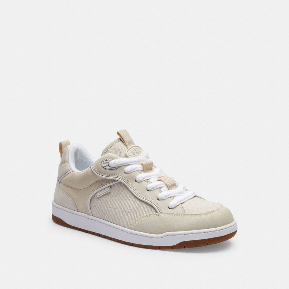 Coach C203 Sneaker In Signature Canvas Chalk