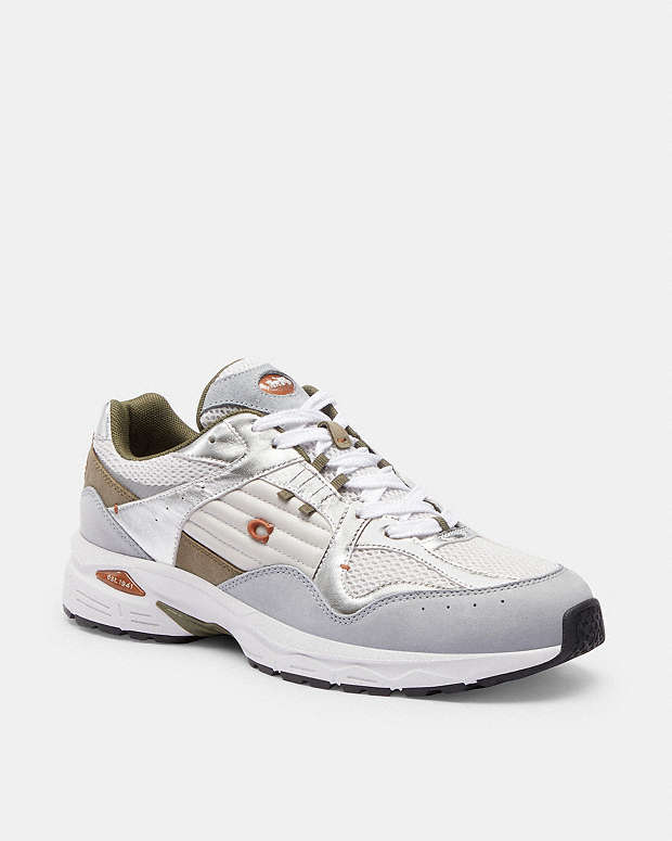C301 Sneaker Metallic Leather-Optic White-Grey Metallic Leather-Optic White-Grey