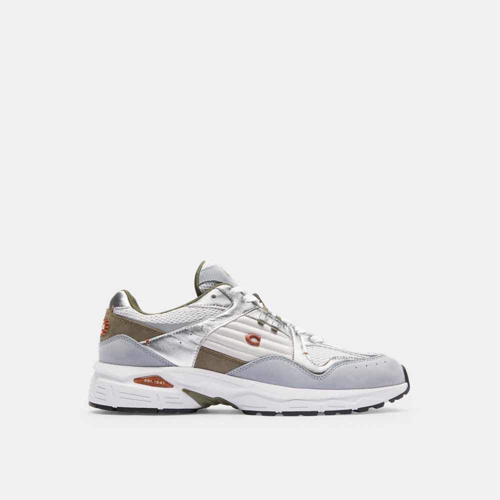 C301 Sneaker Metallic Leather-Optic White-Grey Metallic Leather-Optic White-Grey