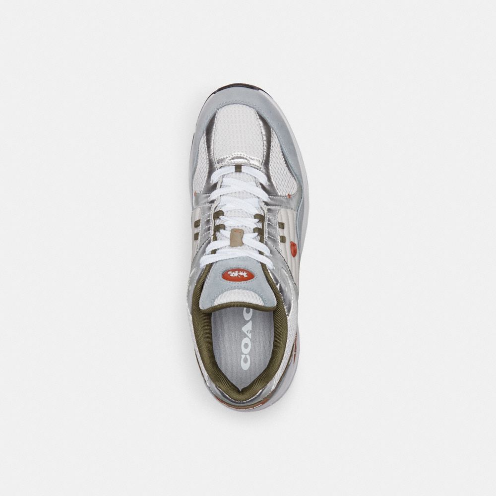 C301 Sneaker Metallic Leather-Optic White-Grey Metallic Leather-Optic White-Grey