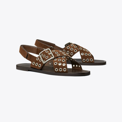 Tory Burch Cross-Band Sandal MUSTANG