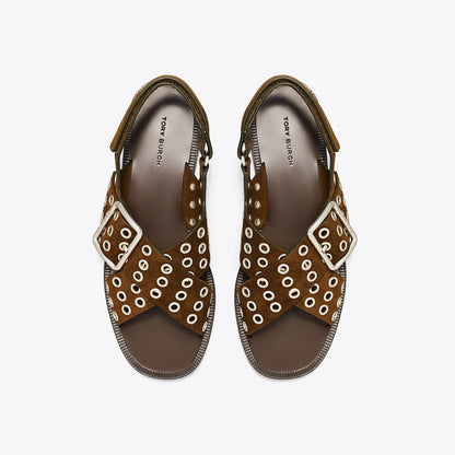 Tory Burch Cross-Band Sandal MUSTANG