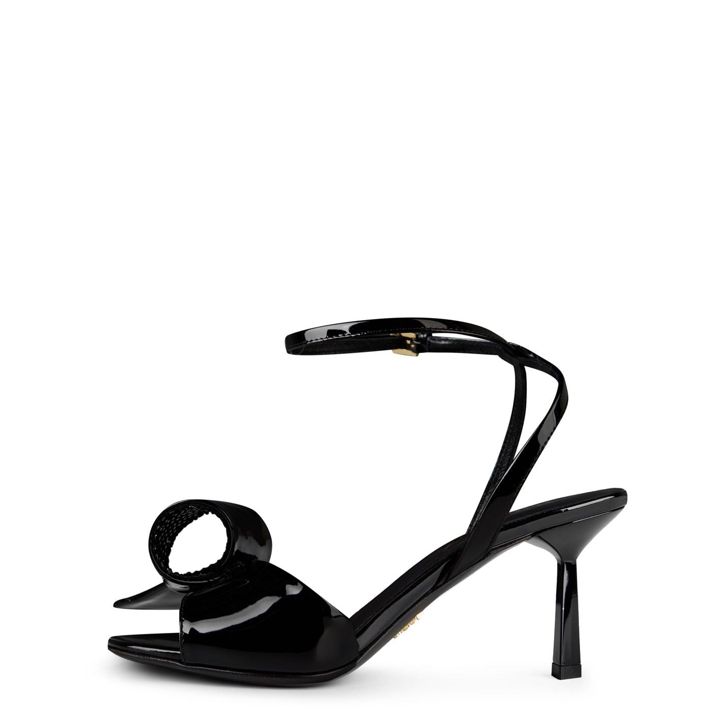  Crystal Detail Heeled Sandals Nero