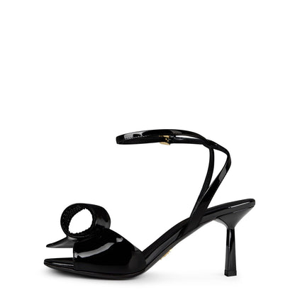  Crystal Detail Heeled Sandals Nero