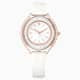 Swarovski Crystalline Aura Watch Swiss Made Leather Strap White Rose Gold-Tone Finish SW5730146