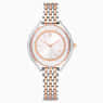 Swarovski Crystalline Aura Watch Swiss Made Metal Bracelet Rose Gold Tone Mixed Metal Finish SW5730162