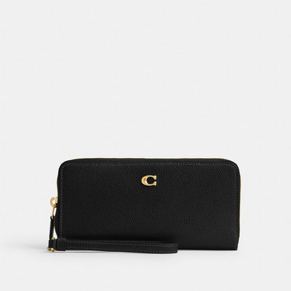 Coach Essential Continental Wallet Brass Black