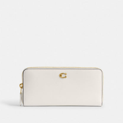 Coach Essential Slim Accordion Zip Wallet Brass Chalk