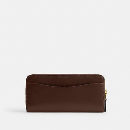 Coach Essential Slim Accordion Zip Wallet Brass Maple