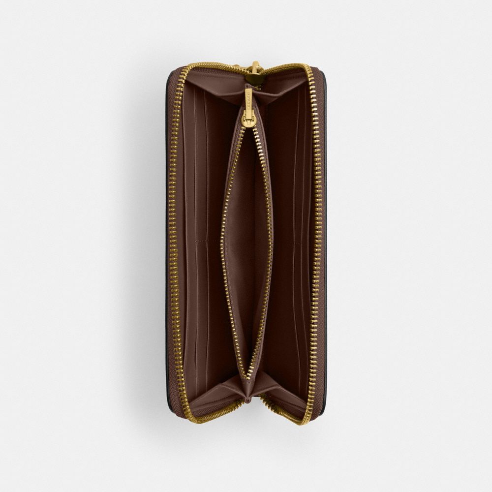 Coach Essential Slim Accordion Zip Wallet Brass Maple