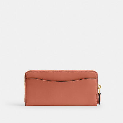 Coach Essential Slim Accordion Zip Wallet Brass Dark Peach