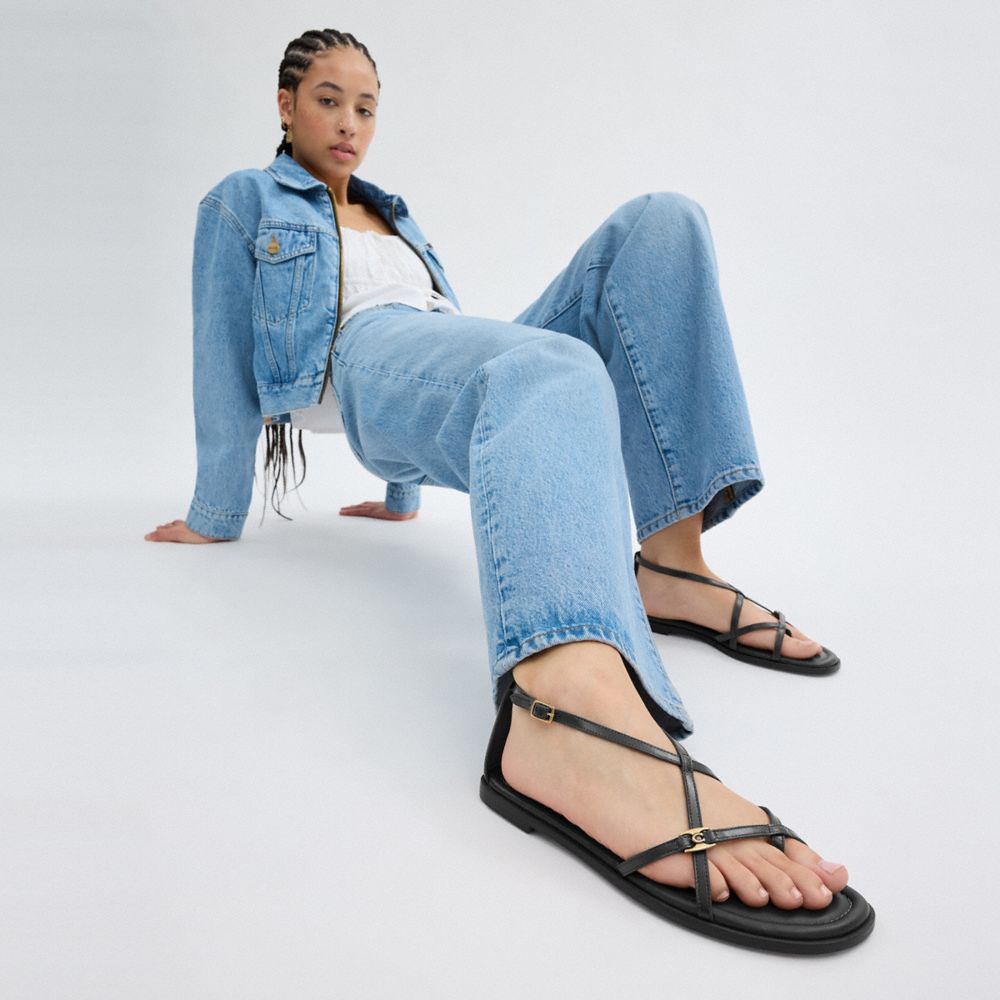 Coach Jenni Sandal Black