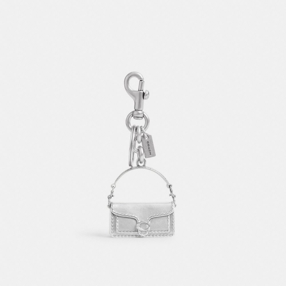 Coach Tabby Bag Charm Silver Silver