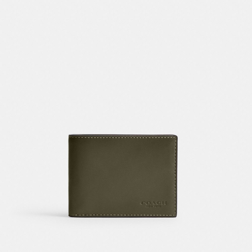Coach Slim Billfold Wallet Army Green