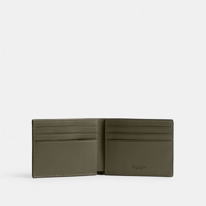 Coach Slim Billfold Wallet Army Green