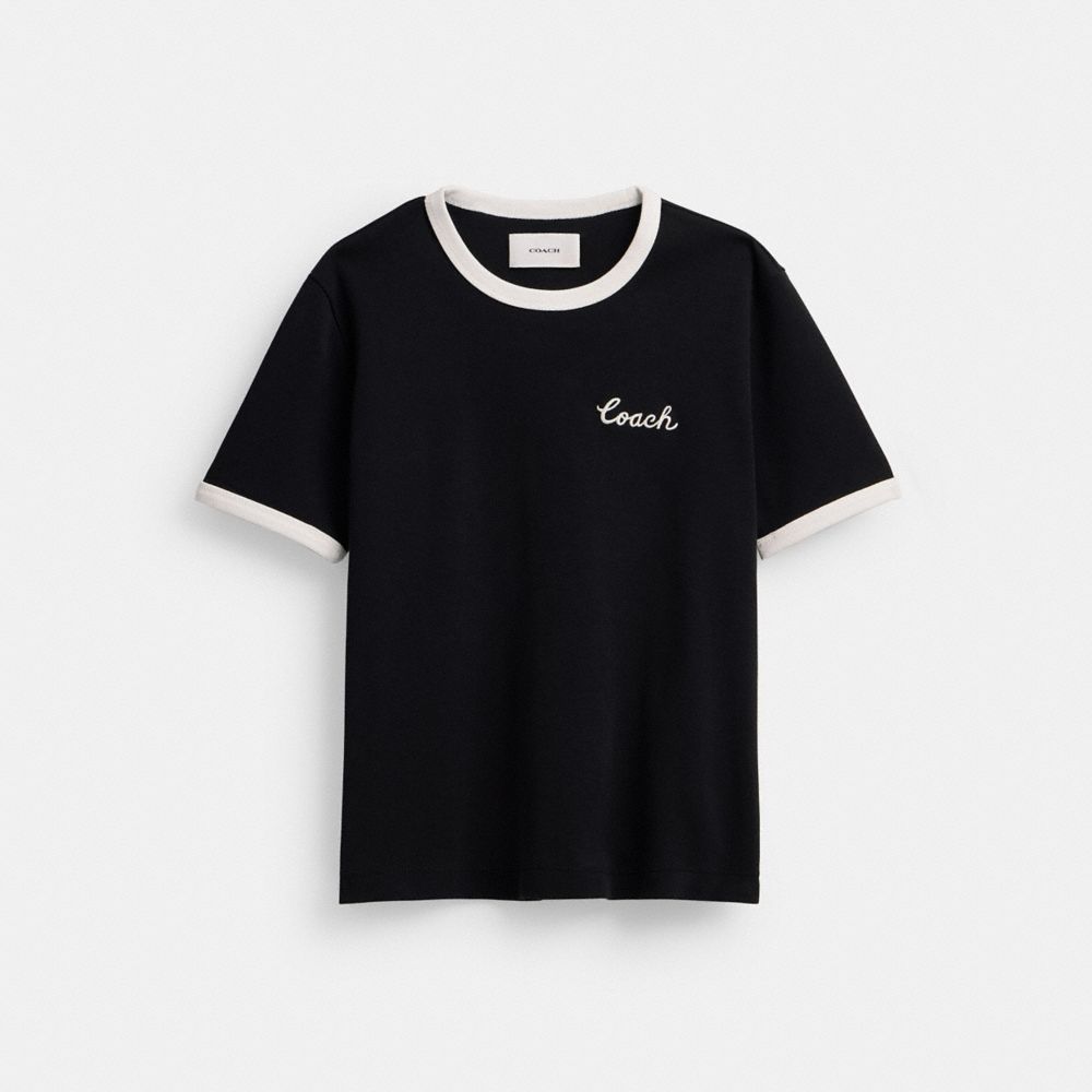 Coach Coach Ringer T Shirt Black